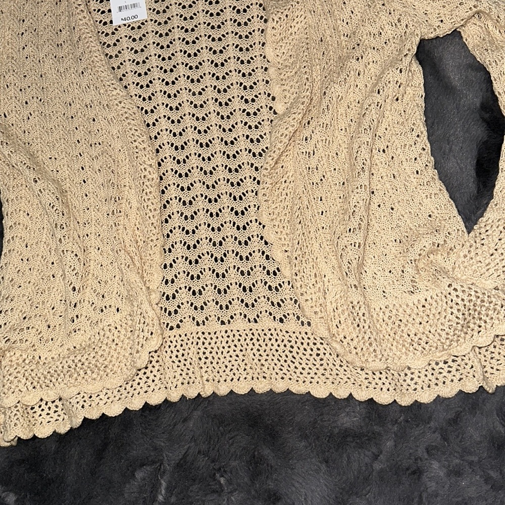 NWT Pointelle size L cardigan - Picture 3 of 4